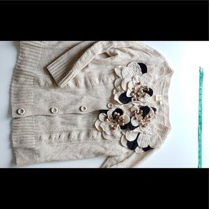 Anthropology embroidered sweater NWOT